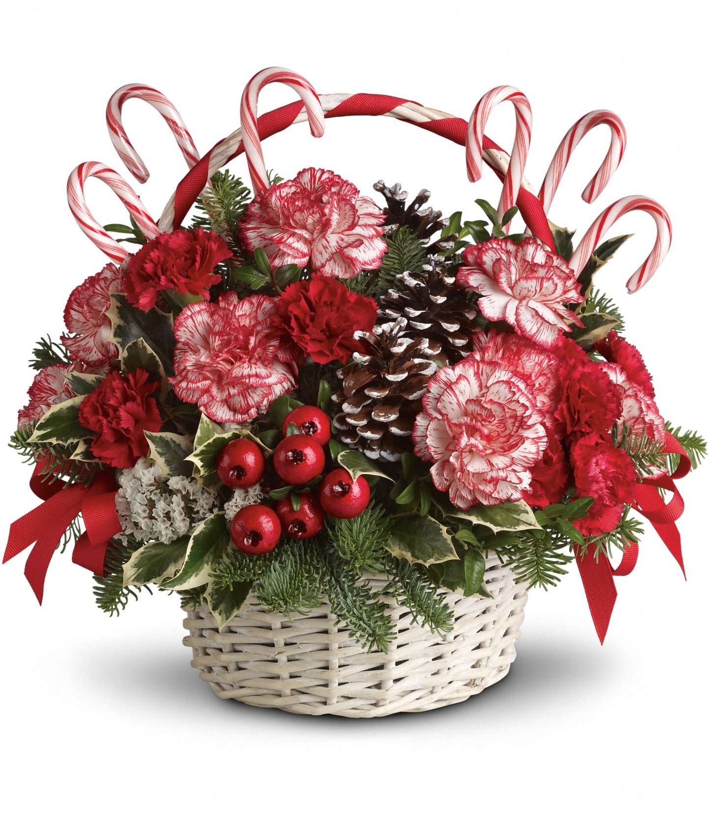 Candy Cane Christmas Basket