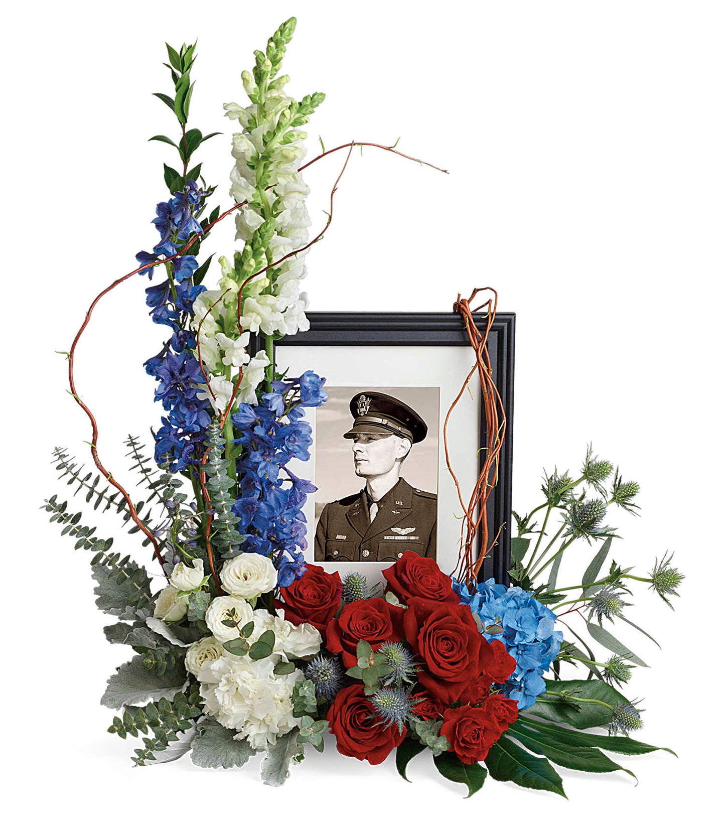 Always With Us Photo Tribute Bouquet Flower Arrangement