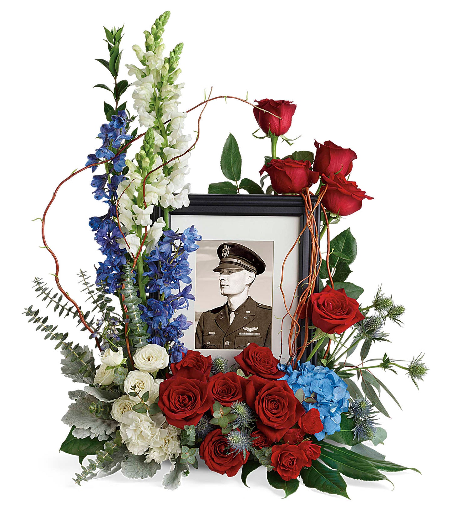 Always With Us Photo Tribute Bouquet Flower Arrangement