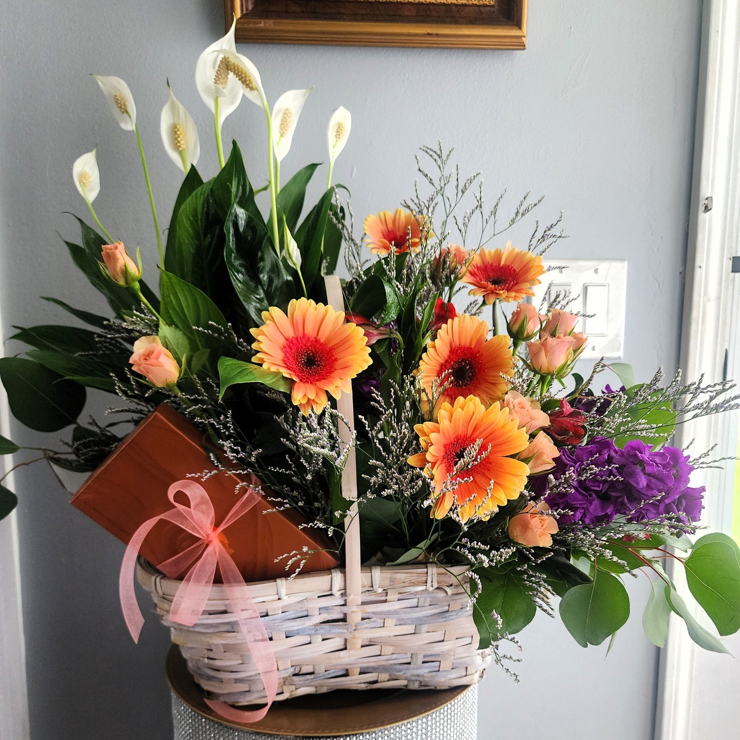 Flower, Plant, & Chocolate Basket