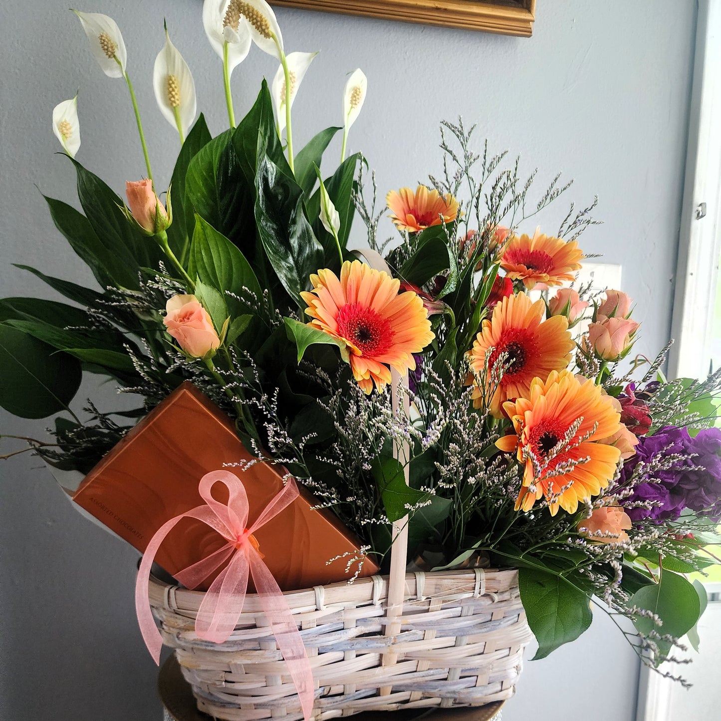 Flower, Plant, & Chocolate Basket